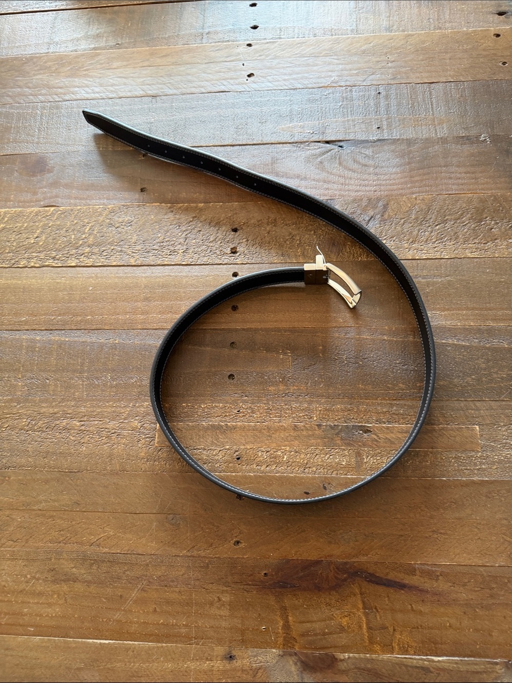 Nike Reversible Black Brown Leather Belt with Silver Buckle and Logo Casual XL - Picture 7 of 7